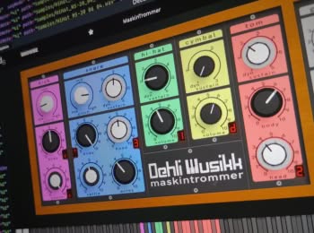 Computer screen with GUI for MaskinTrommer